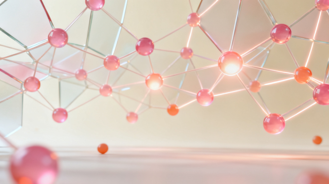 Abstract render of a sparse-attention lattice — glowing nodes connected by luminous lines